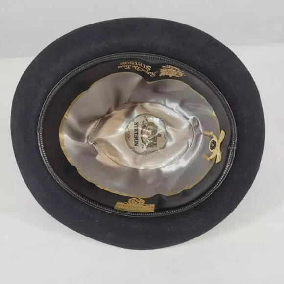 Royal De Luxe Stetson Men's Black Bowler Hat Size (7) Vintage